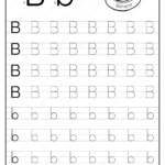 Printable Dotted Letter B Tracing Pdf Worksheet In 2021 Free Matching