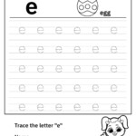 Printable Letter E Tracing Worksheet