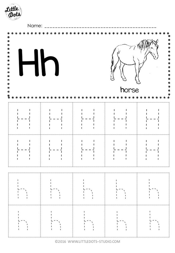 Printable Letter H Tracing Worksheets For Preschoolers Preschool Crafts 