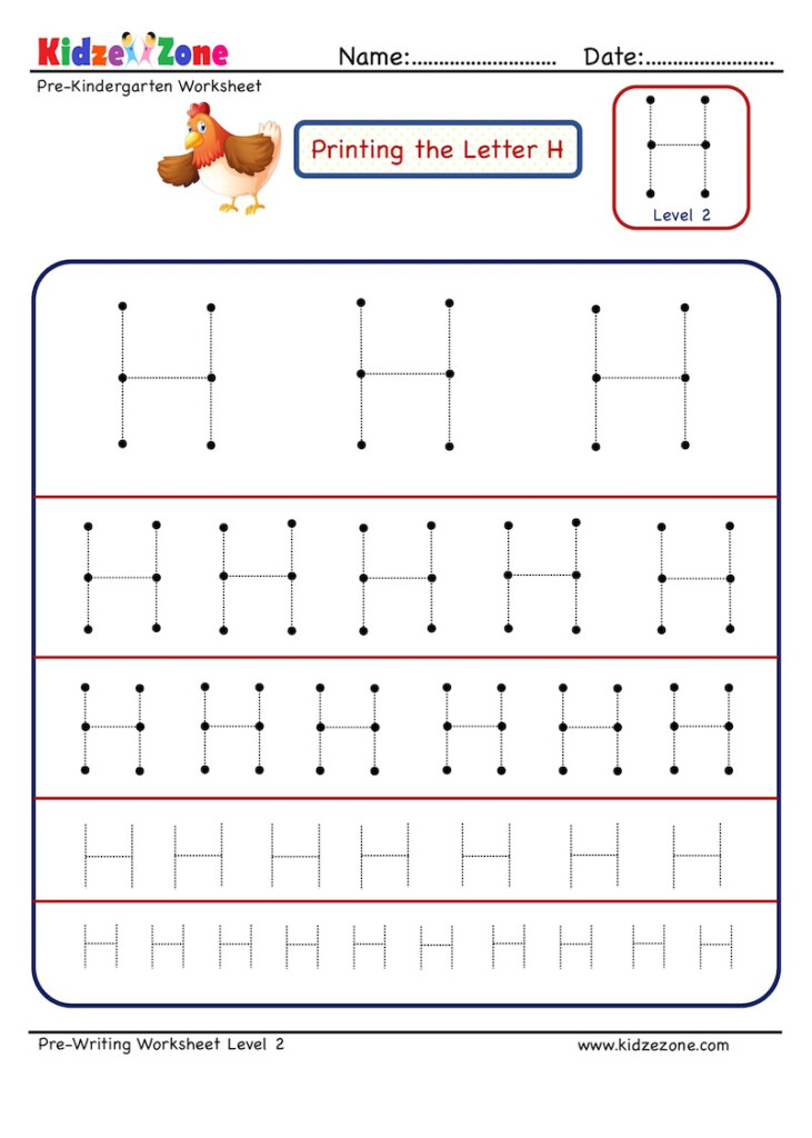 Printable Letter H Tracing Worksheets For Preschoolers Preschool Crafts 