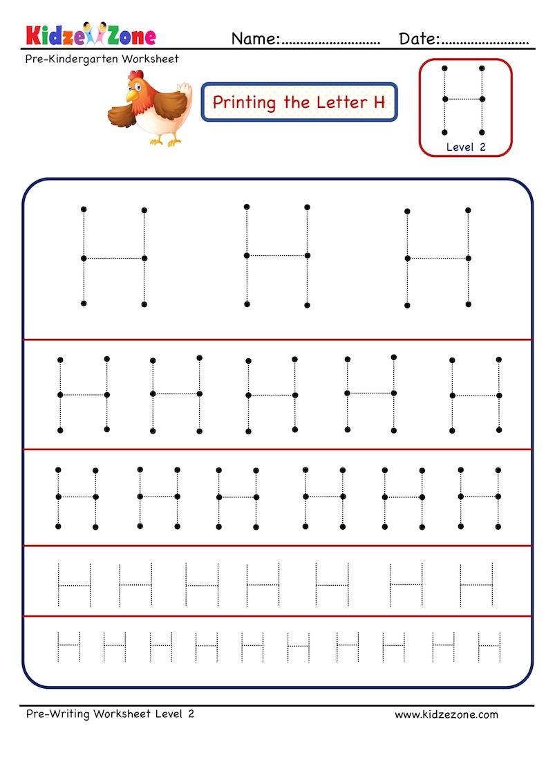 Printable Letter H Tracing Worksheets For Preschoolers Preschool Crafts