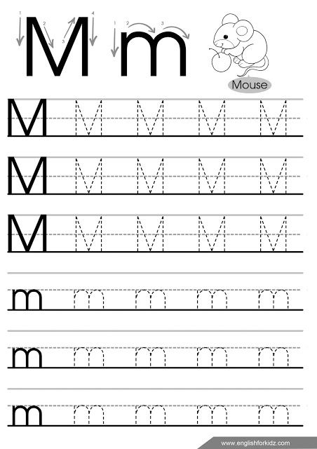 Printable Letter M Tracing Worksheets For Preschooljpg 12751650 Free 