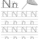 Printable Letter N Tracing Worksheet With Number And Arrow Guides