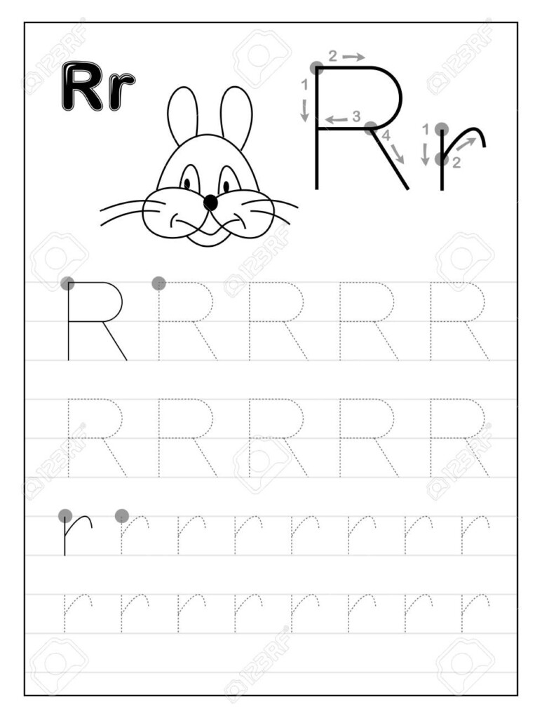 Printable Letter R Tracing Worksheets For Preschool Letter R Tracing 