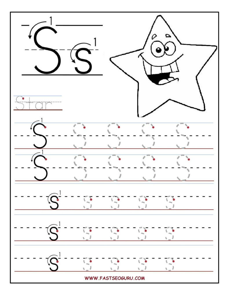 Printable Letter S Tracing Worksheets For Preschool jpg 1 275 1 650 