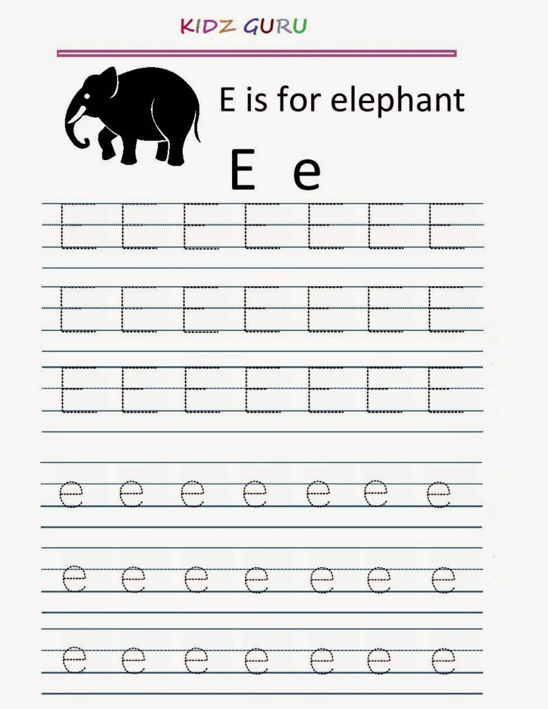 Printable Letter Tracing Worksheet