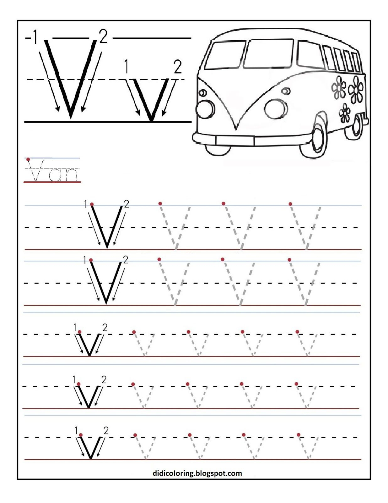 Printable Letter V Worksheets Printable Word Searches