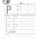 Printable Tracing Letter P Preschool Worksheets Dot To Dot Name