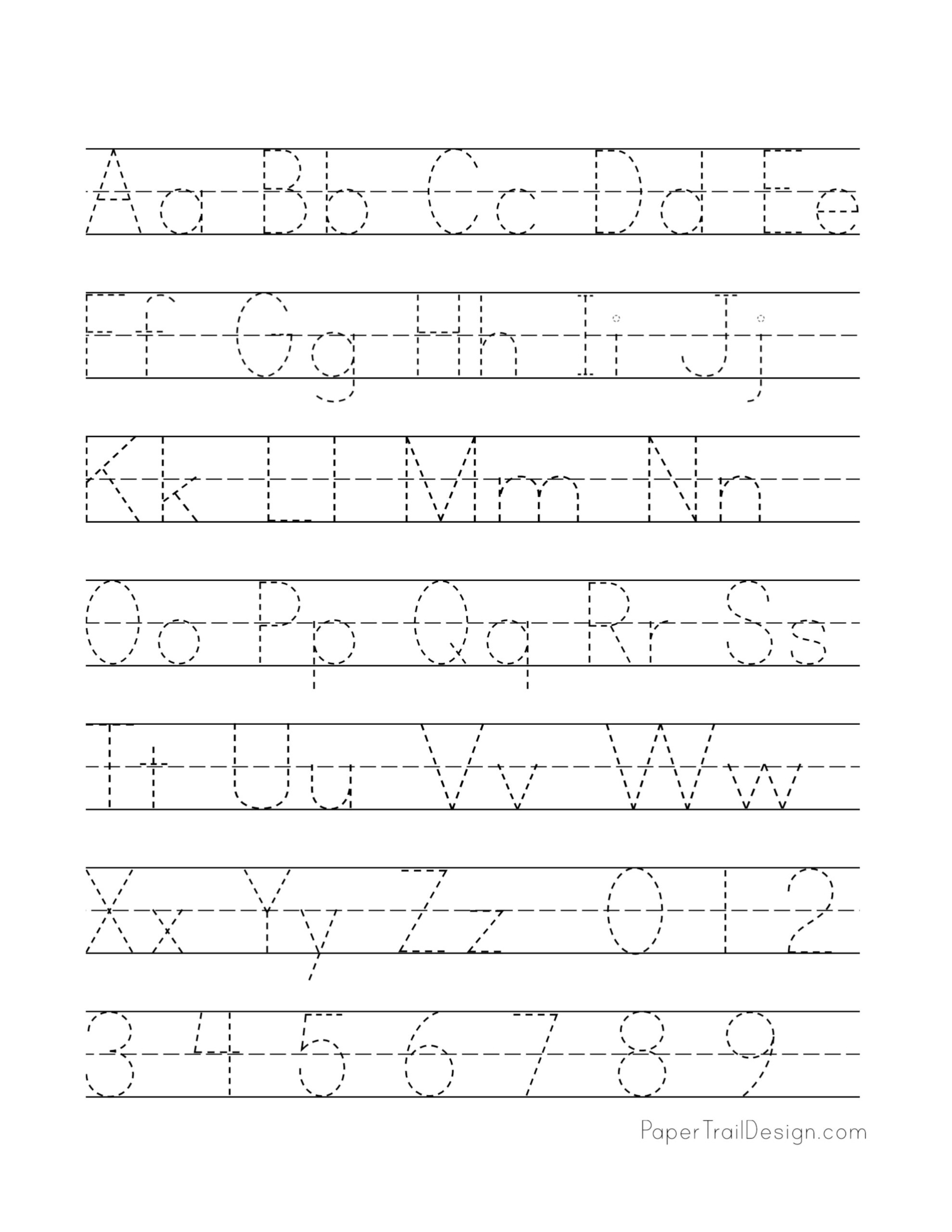 Rebecca Ewing Alphabet Handwriting Worksheets Each Worksheet Starts 