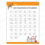 Thai Alphabets Letters Tracing Worksheet Printable PDF Etsy Canada