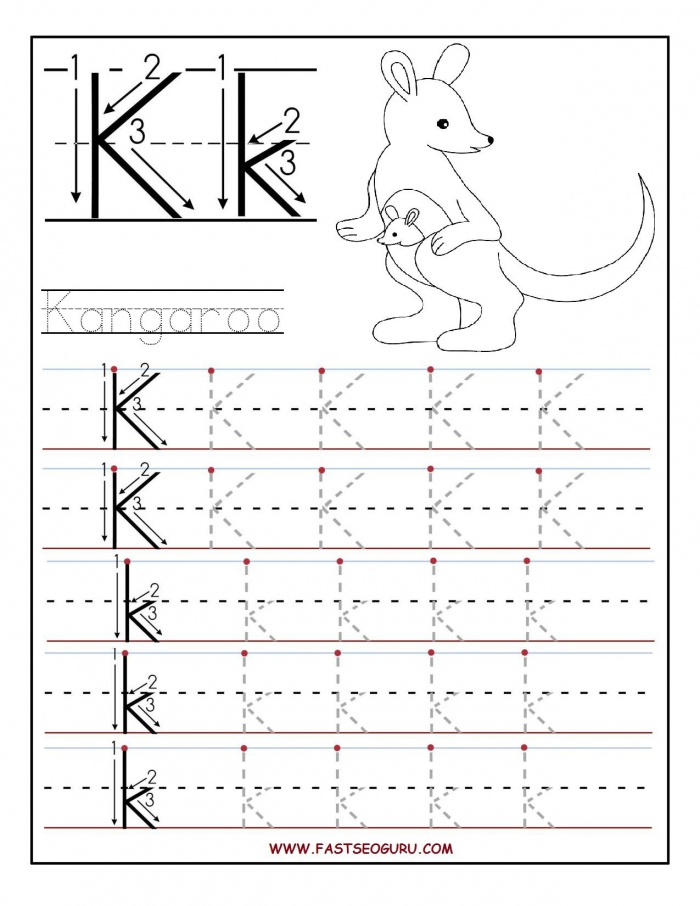 Trace And Write The Letter K Worksheets 99Worksheets