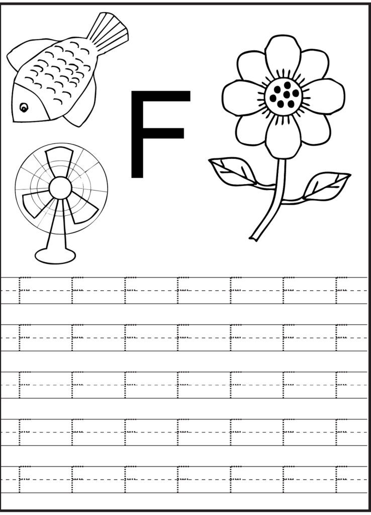 Tracing Letter F Worksheets Preschool Dot To Dot Name Tracing Website