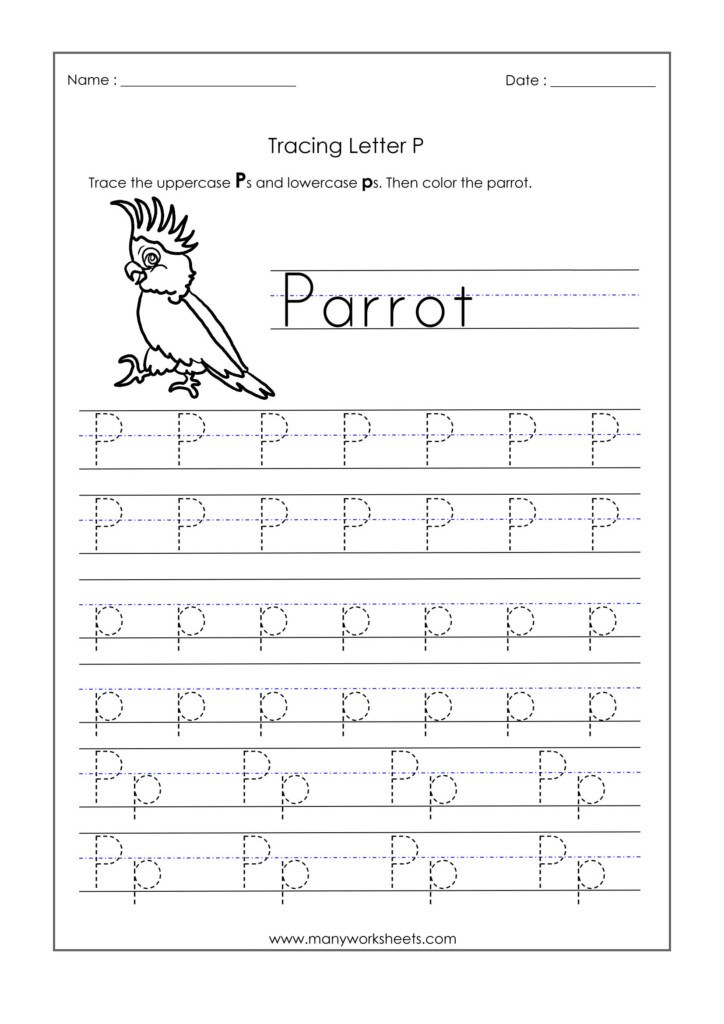 Tracing Letter P Worksheets Dot To Dot Name Tracing Website