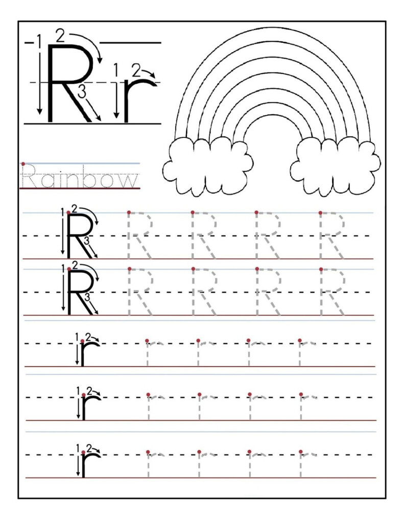 Tracing Letter R Activities For Toddlers K5 Worksheets Preschool 