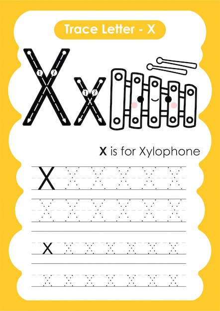 Tracing Letter X Letter Tracing Worksheets