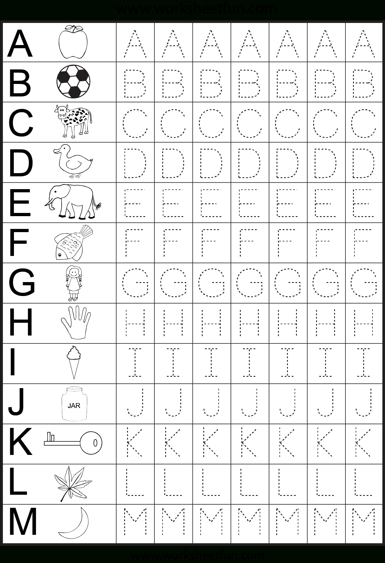 Tracing Letters For Preschool Printables Alphabet Tracing Worksheets 