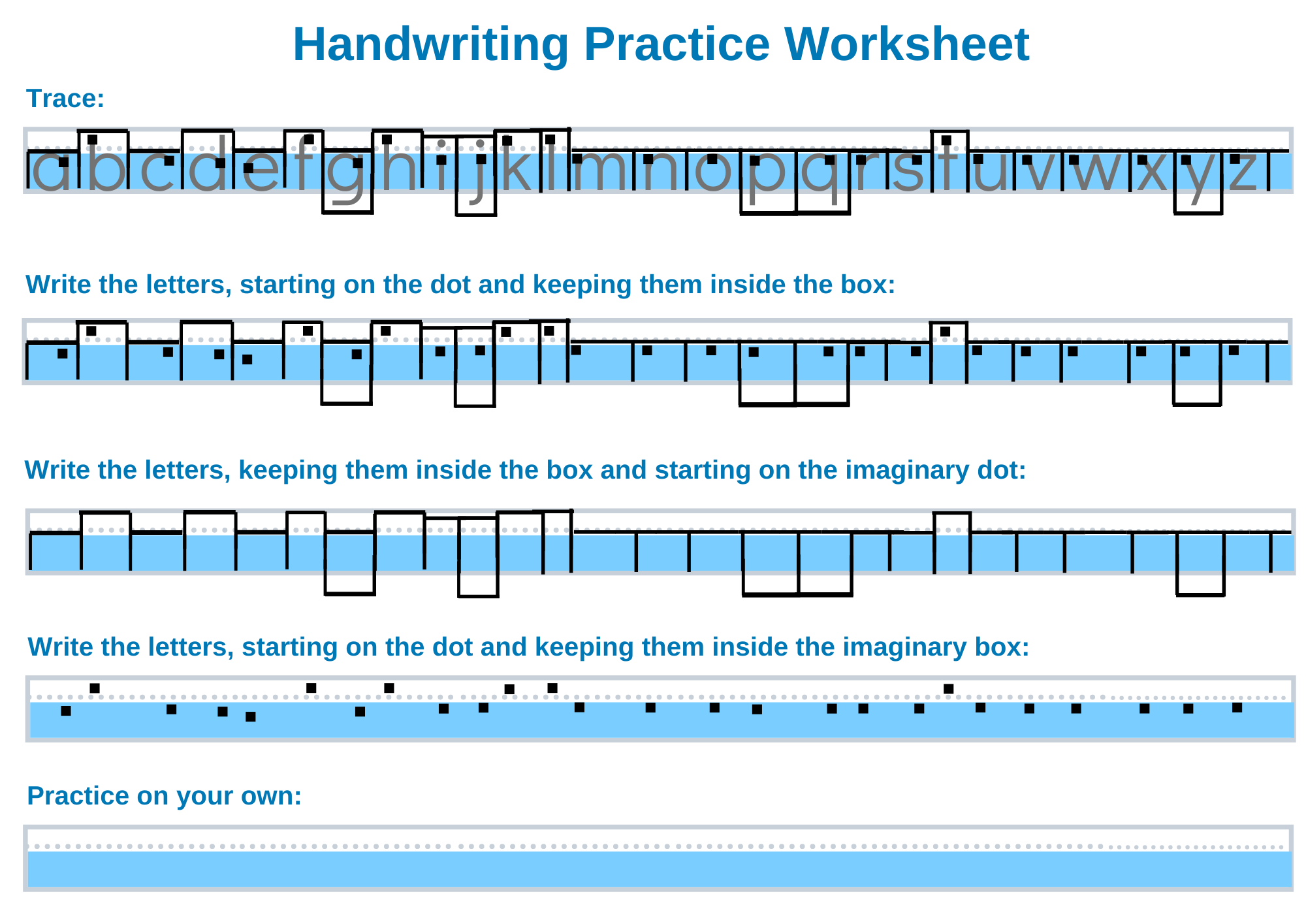 Tracing Letters On Worksheets For Handwriting Practice For Occupational 