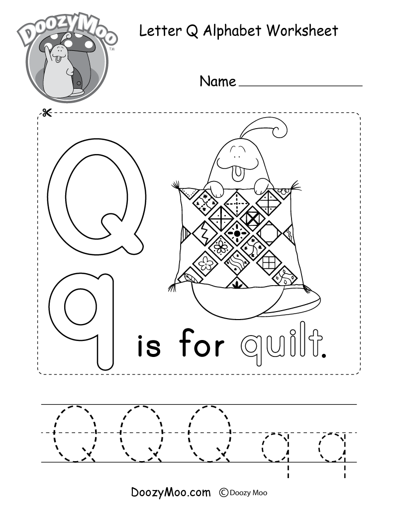 Tracing Page Of The Letter Q Worksheets Dot To Dot Name Tracing Website