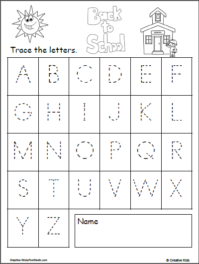 Uppercase Letter Tracing Back To School Made By Teachers Alphabet 
