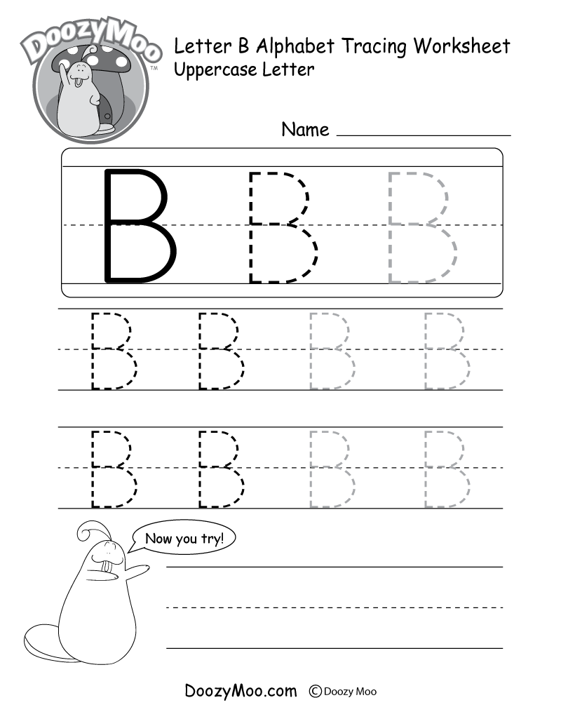 Uppercase Letter Tracing Worksheets Free Printables Doozy Moo