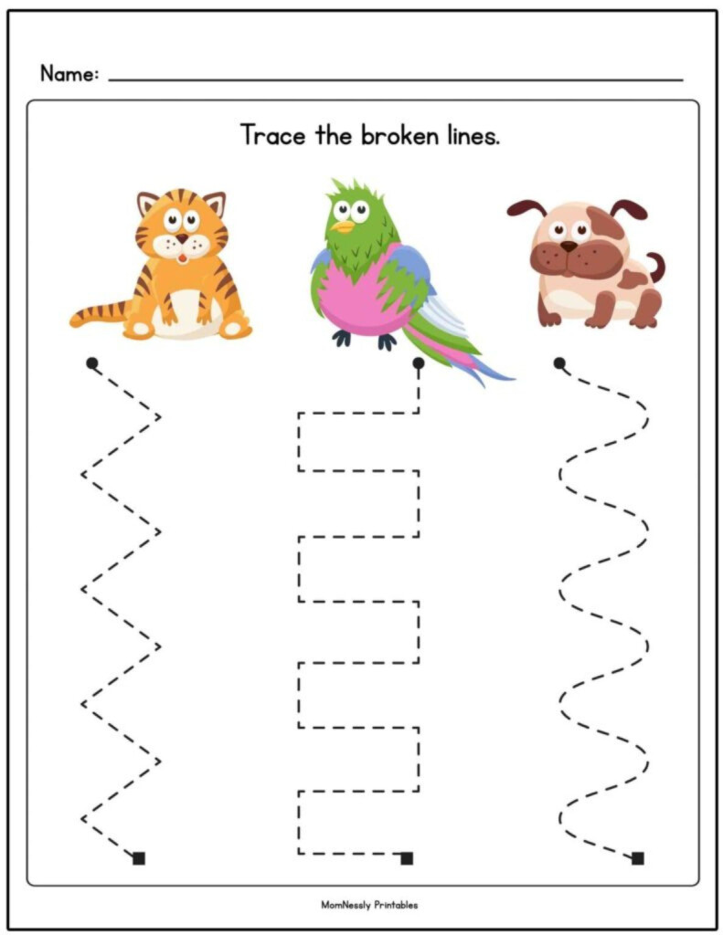 Writing Worksheets For Kindergarten Lines Worksheets Triply