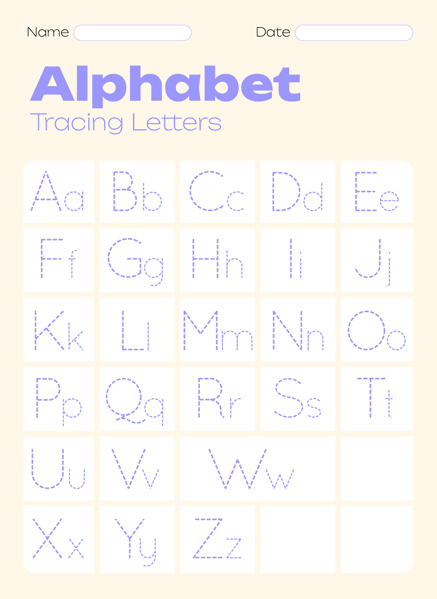 10 Best Free Printable Alphabet Tracing Letters Printablee