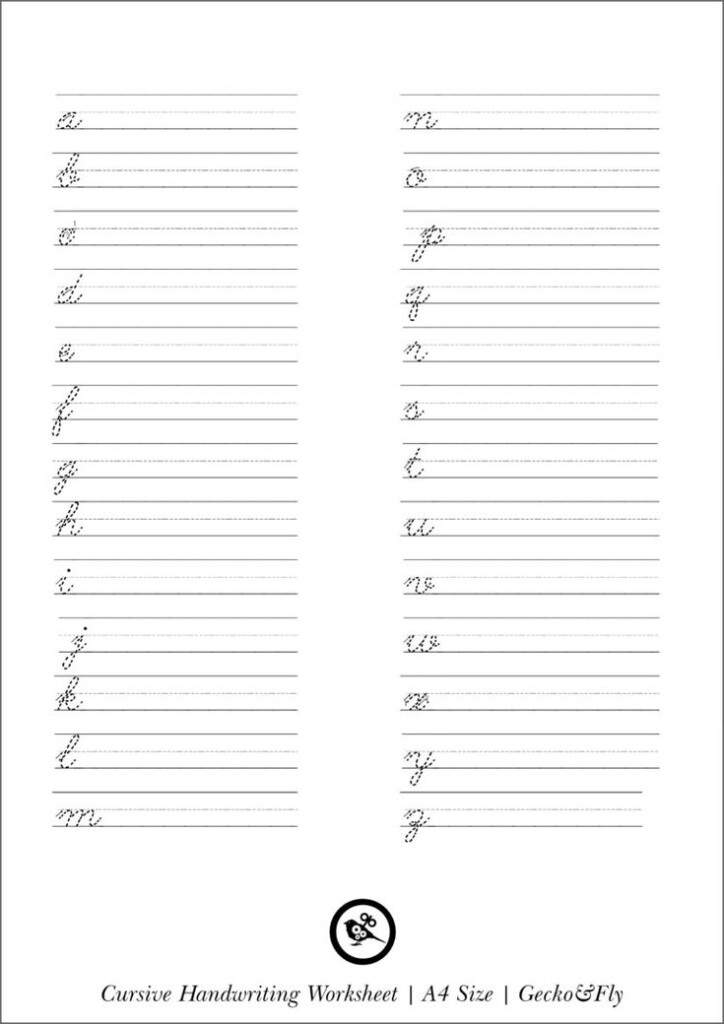 5 Printable Cursive Handwriting Worksheets For Beautiful Penmanship 