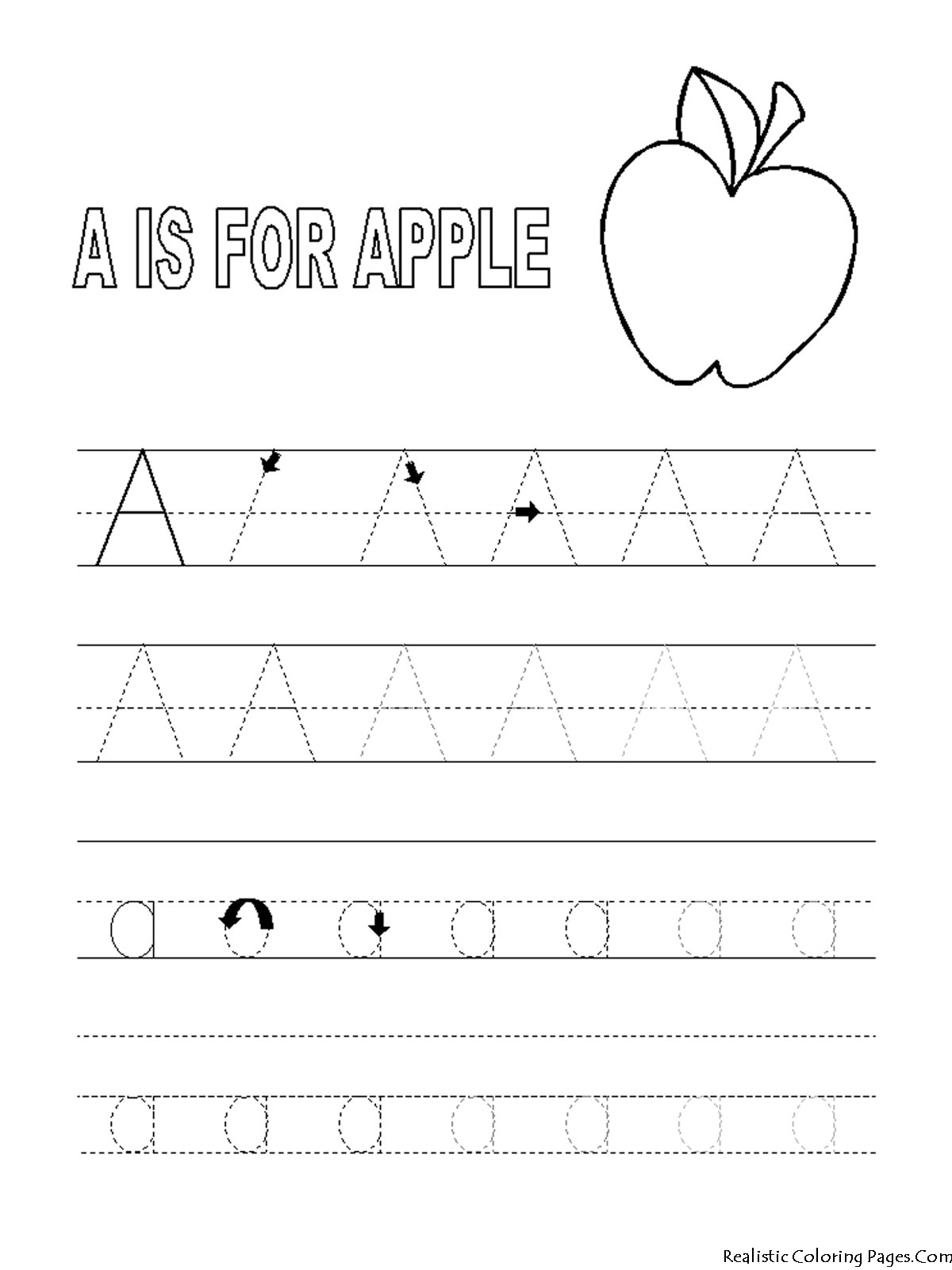 A Letters Alphabet Coloring Pages Realistic Coloring Pages Free 