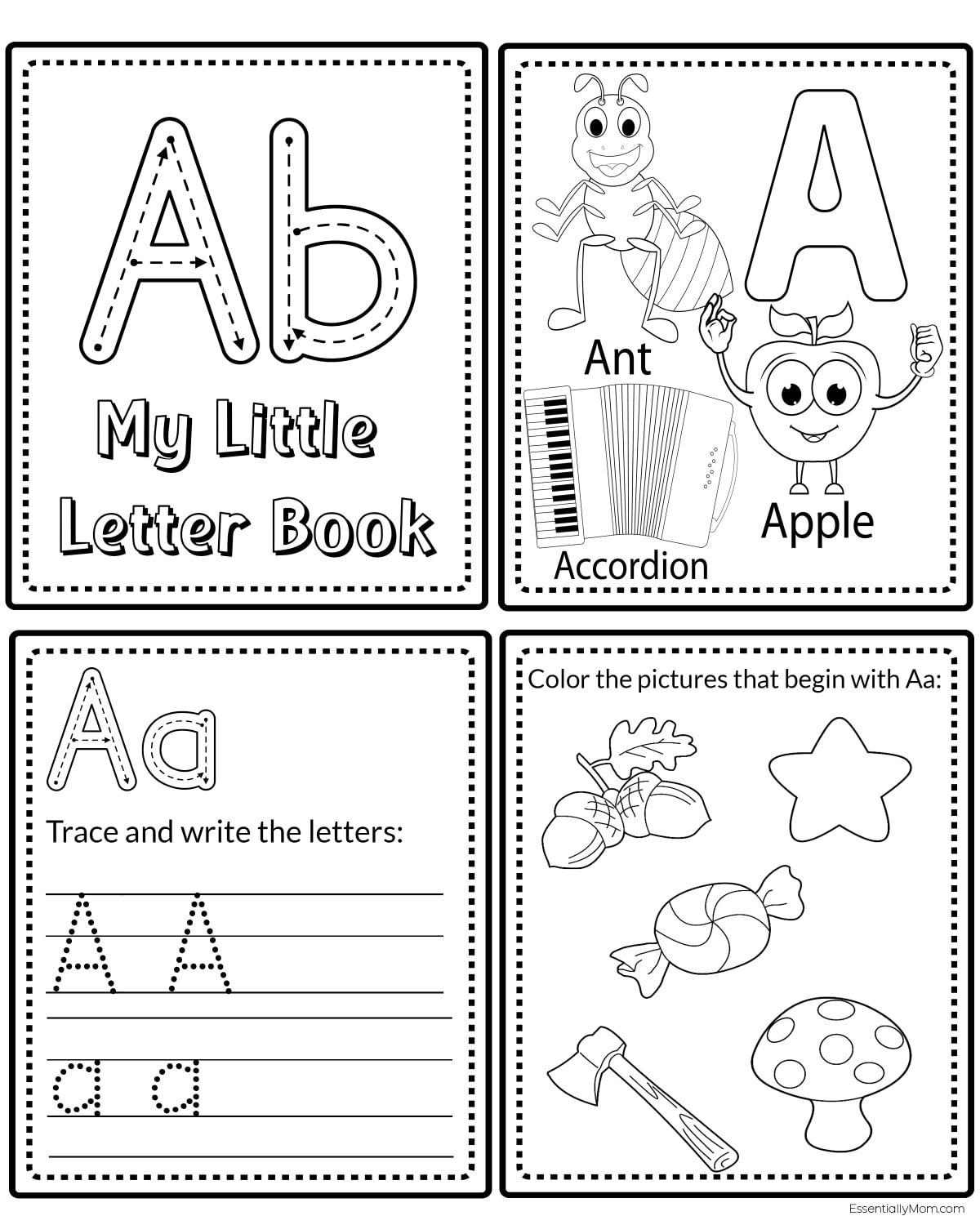 ABC Mini Book Printable Alphabet Letter Mini Book