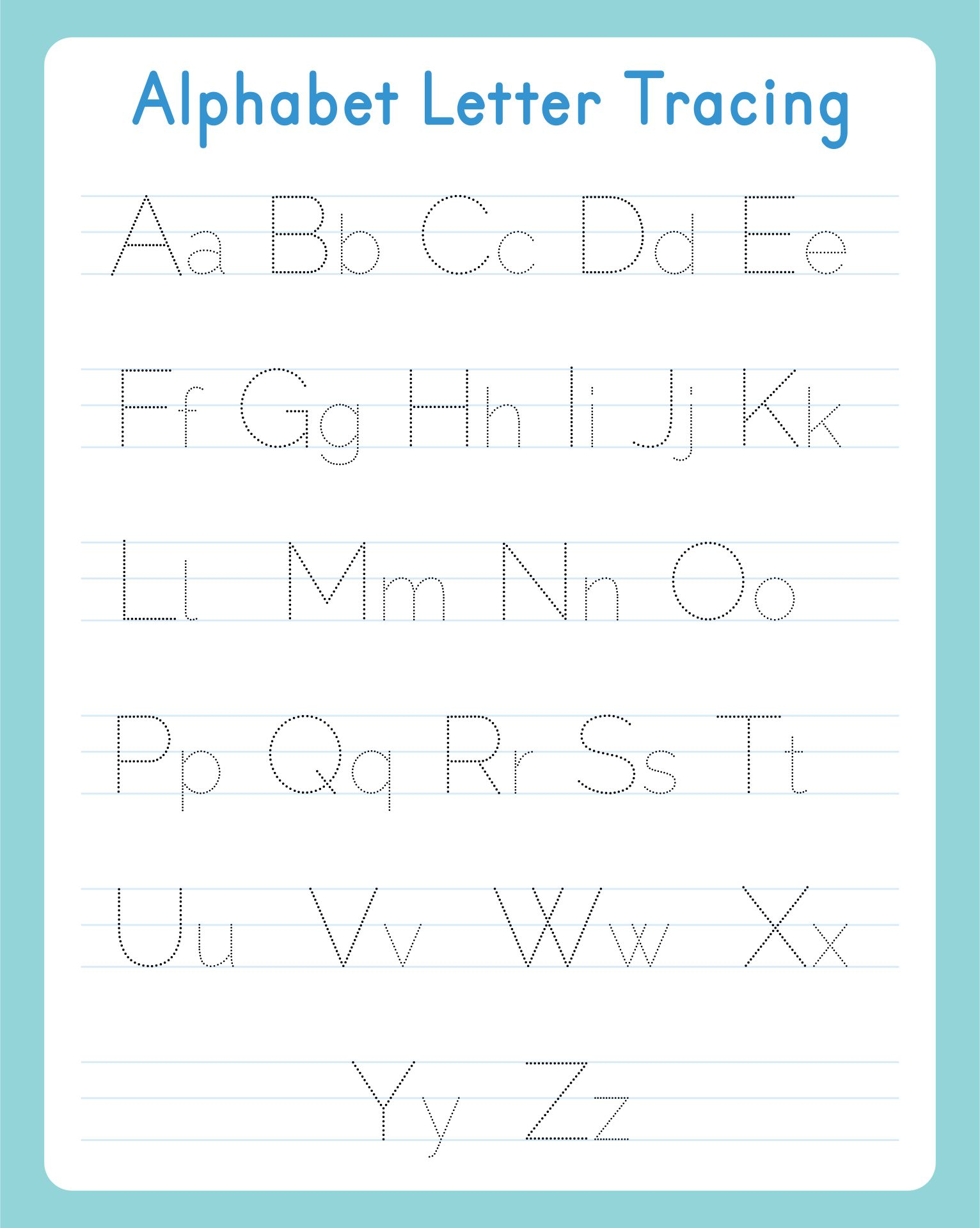 Abc Tracing Worksheets Free Printable