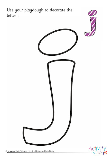 Alphabet Decorate The Letter J Playdough Mat Lower Case