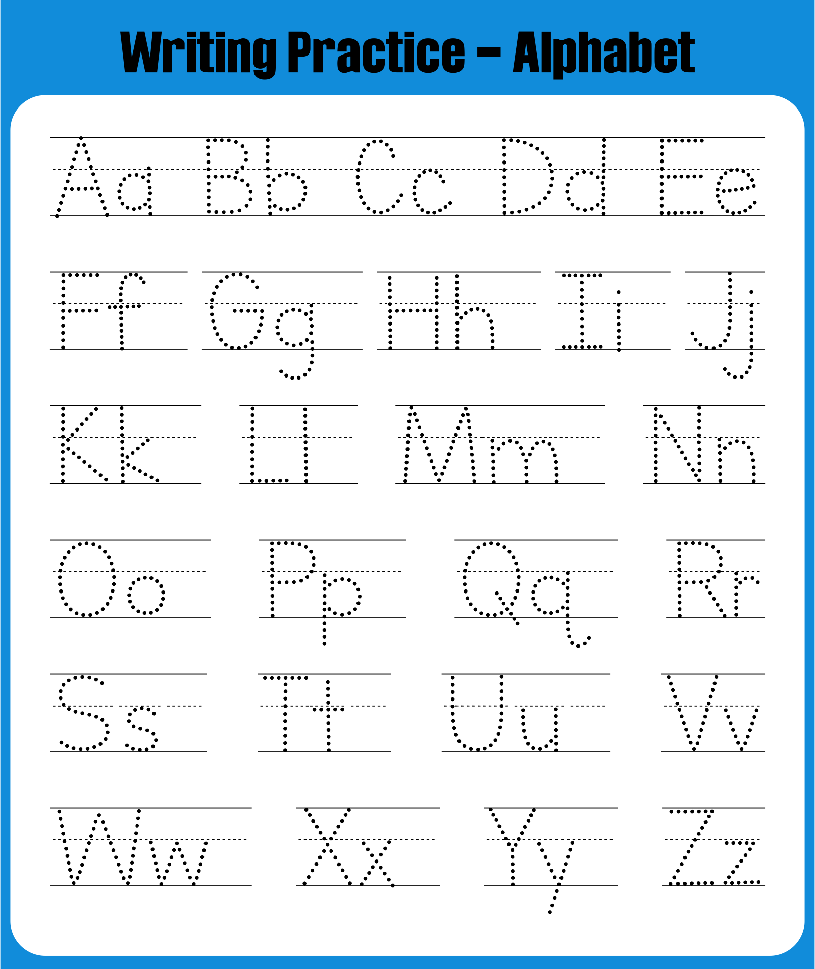 Alphabet For Tracing Printable Ideas 2022