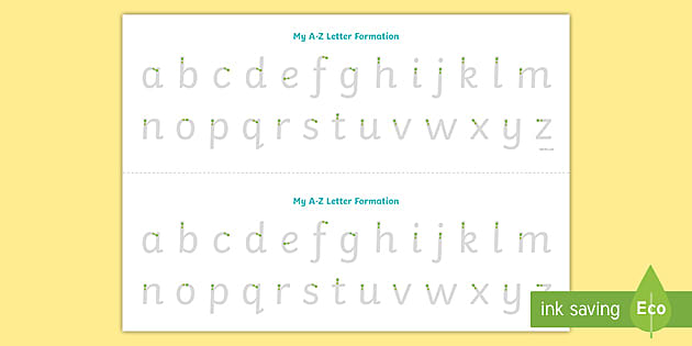 Alphabet Letter Formation Tracing Strips Teaching Resource