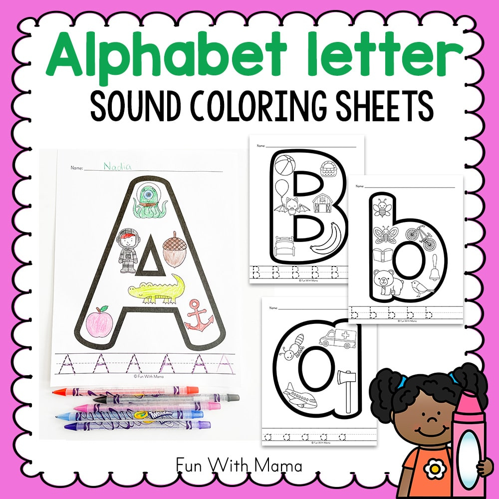 Alphabet Letter Sound Coloring Pages Tracing Worksheets Fun With