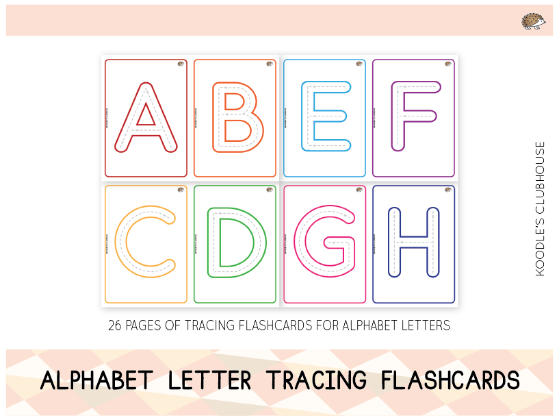 Alphabet Letter Tracing Flashcards Teaching Resources