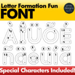 Alphabet Letter Tracing Font Letter Formation Font Writing Letters