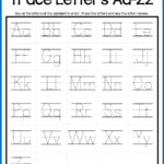 Alphabet Letter Tracing On Primary Writing Lines Alphabet Intended For