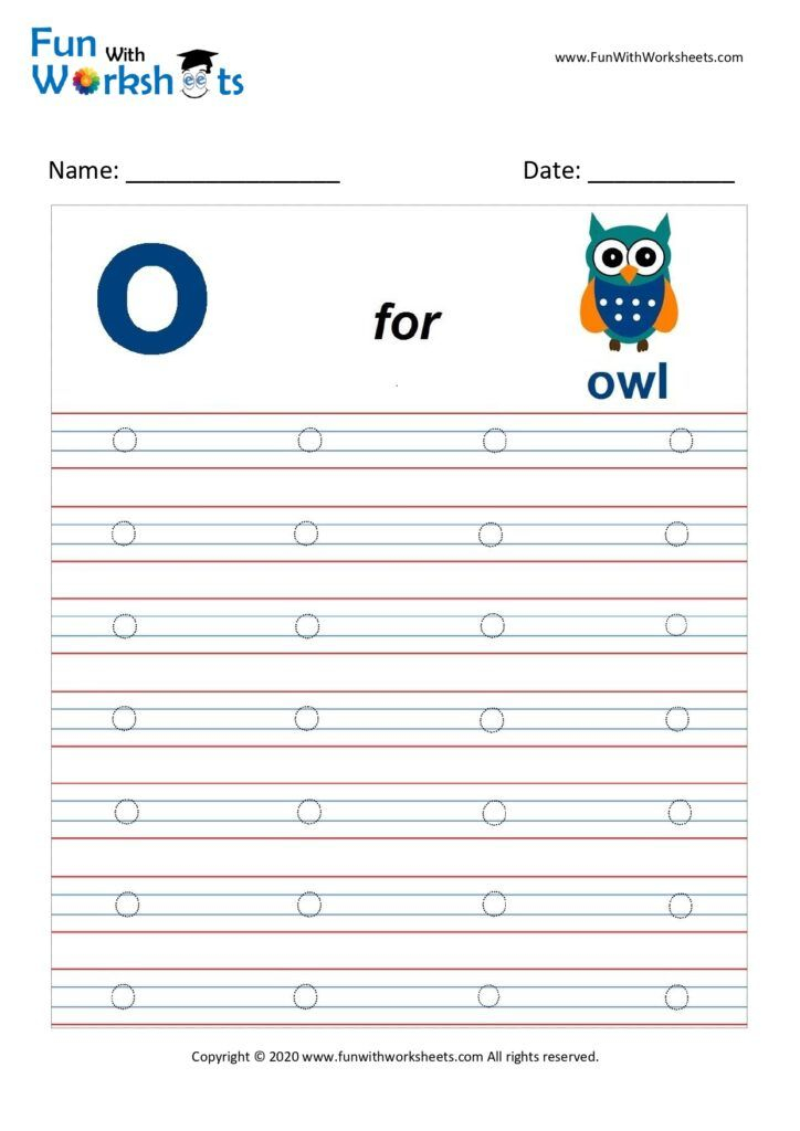 Alphabet O Tracing Worksheet Letter O Small Letter Tracing 
