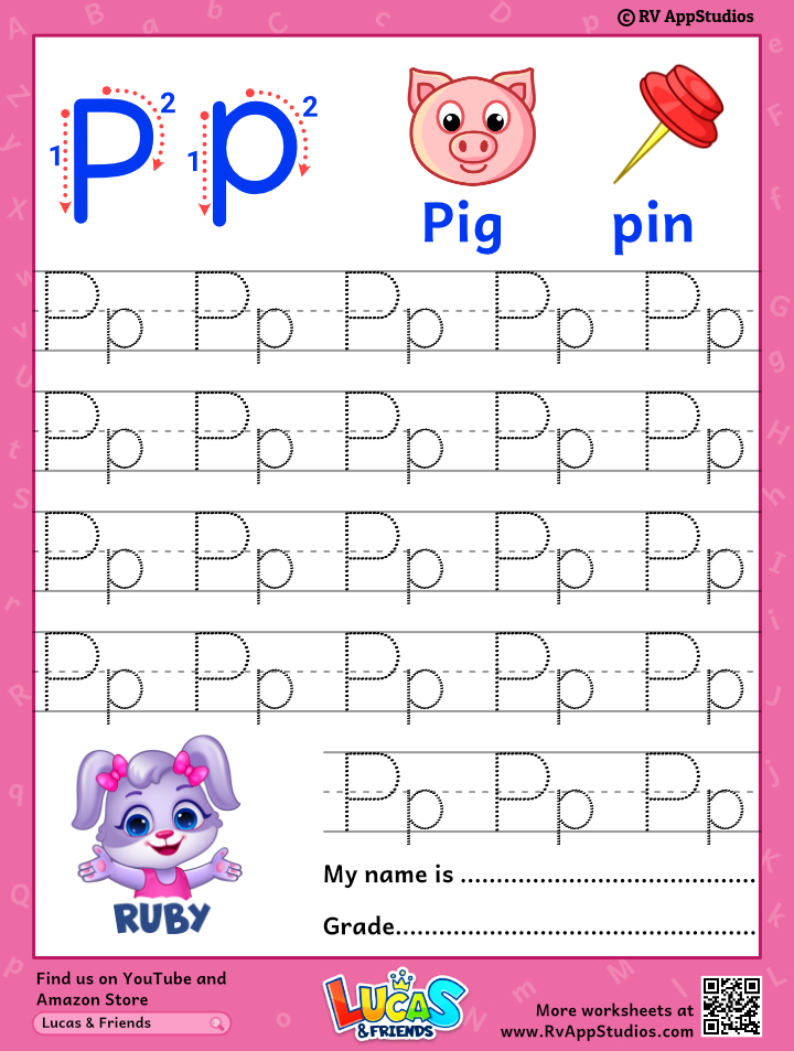Alphabet Pp Letter Printable Letter Pp Tracing Worksheets