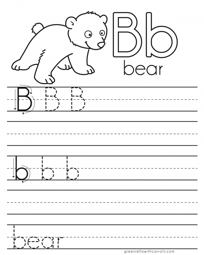 Alphabet Practice B Worksheets 99Worksheets