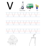 Alphabet Tracing Letter Vv Free Preschool