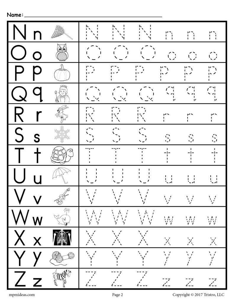 Alphabet Tracing Pages Free Printable Printable Templates