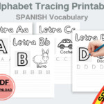 Alphabet Tracing Printable Spanish Letter Tracing Spanish Etsy