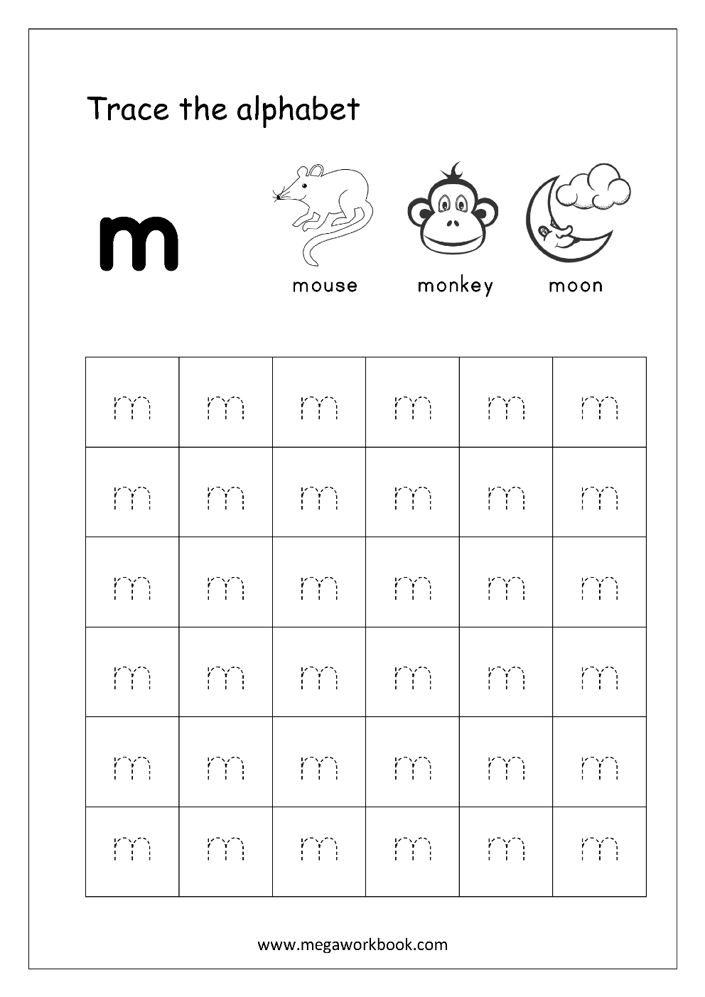 Alphabet Tracing Small Letters Alphabet Tracing Worksheets 