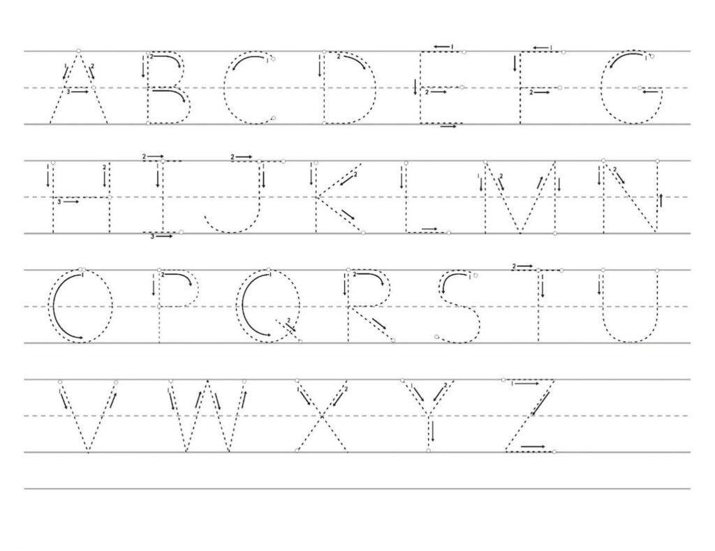 Alphabet Tracing Worksheets With Arrows Name Tracing Generator Free