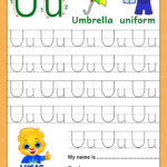 Alphabet Uu Letter Printable Letter Uu Tracing Worksheets