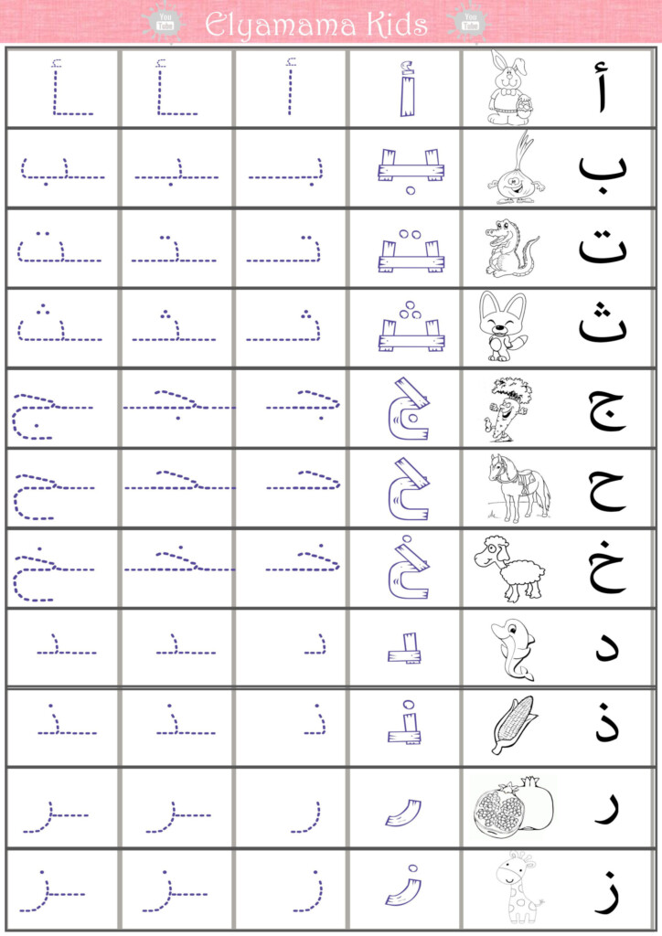 Arabic Letters Tracing Sheets TracingLettersWorksheets