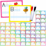 Buy Alphabet And Numbers Handwriting Flashcards Dry Erase Double Sided