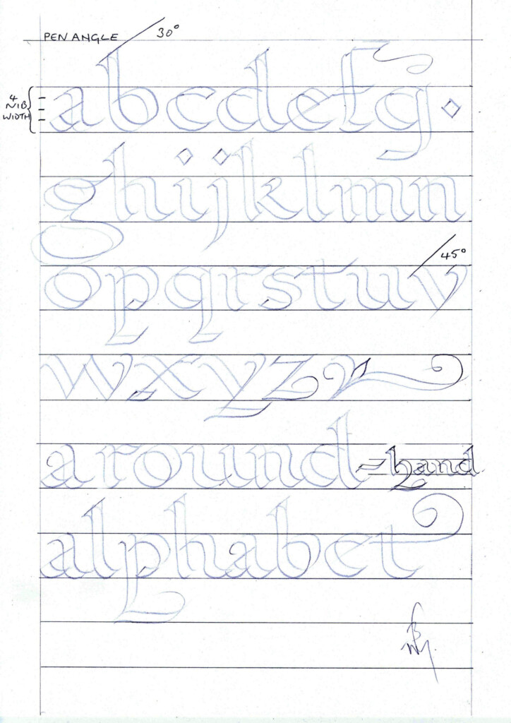 Calligraphy Tracing Worksheets AlphabetWorksheetsFree
