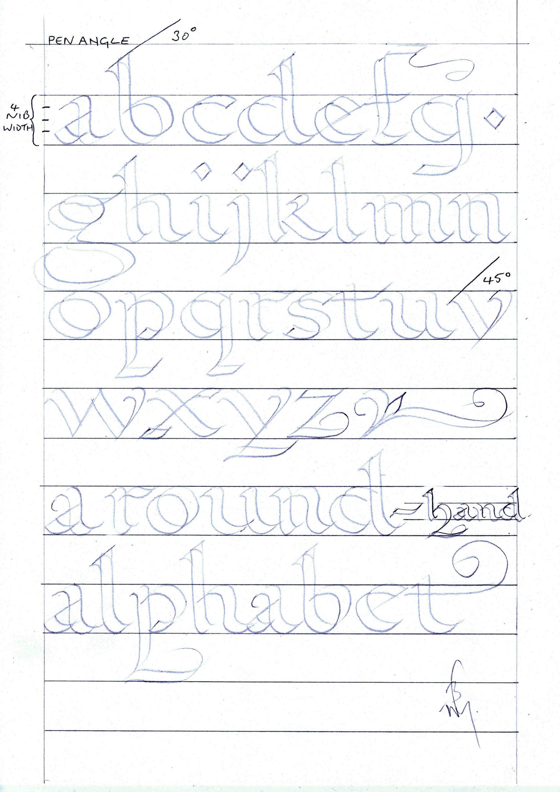 Calligraphy Tracing Worksheets AlphabetWorksheetsFree